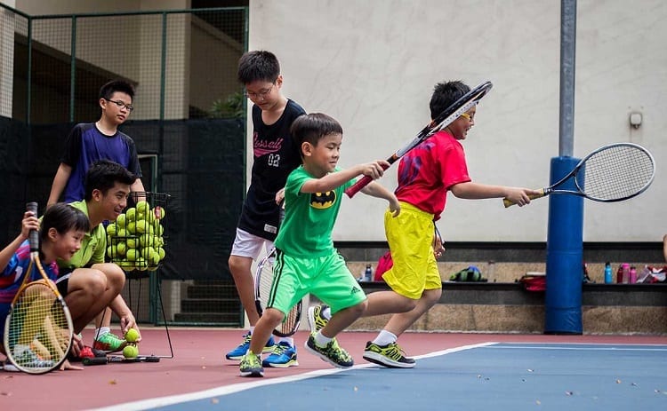Kids Playing Tennis 