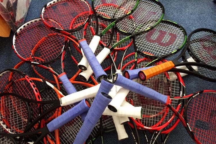 Bunch Of Tennis Rackets